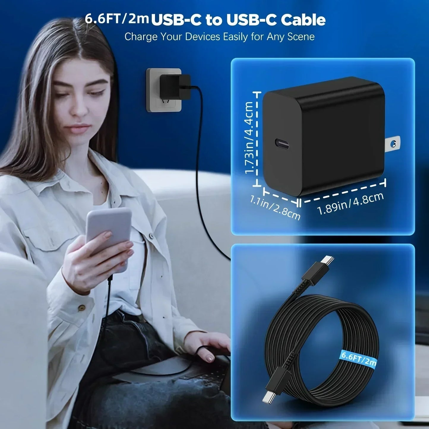 2Pack 45W For Samsung Super Fast Charger